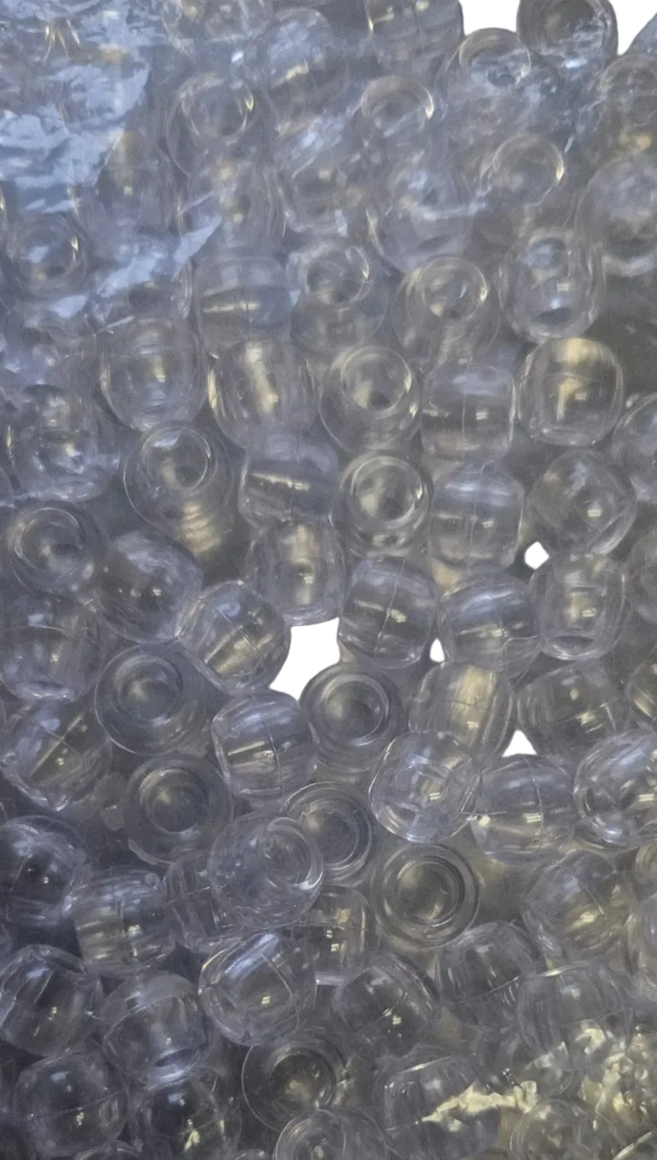 White Clear Braid Beads